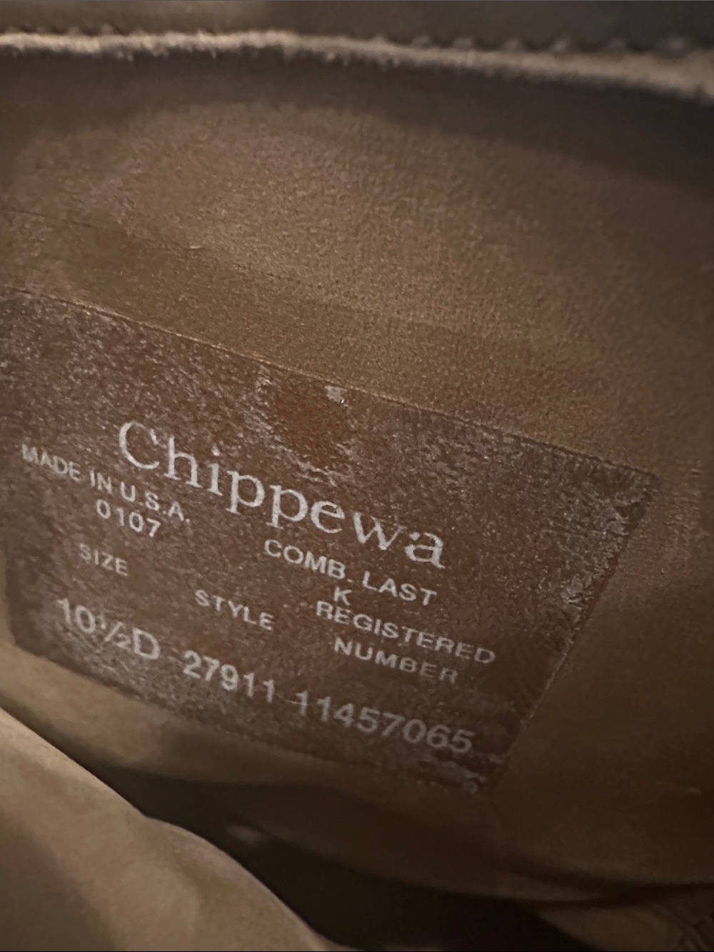 Chippewa Brown Suede Short Engineer Boots - Picture 3 of 6